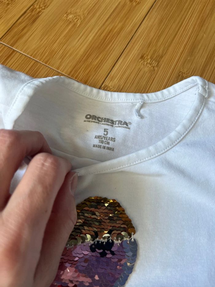 Lot 3 tee-shirts fille 5 ans - photo numéro 4