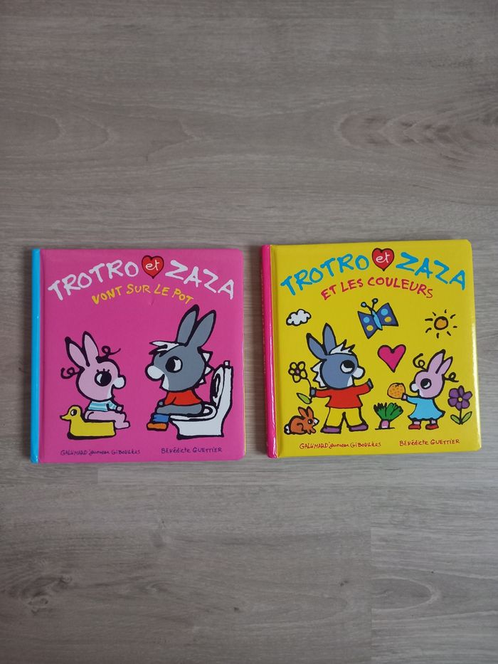 Lot de 2 livres de Trotro et Zaza