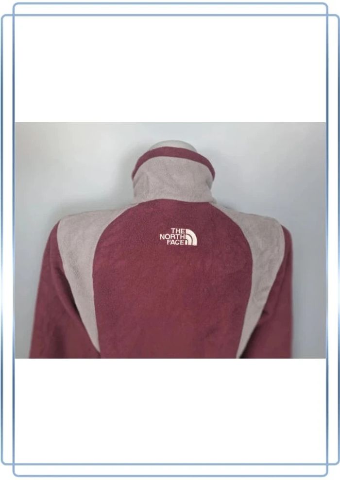 Veste polaire full zip the north face femme / taille S / gris et bordeaux / logo brodé - photo numéro 7