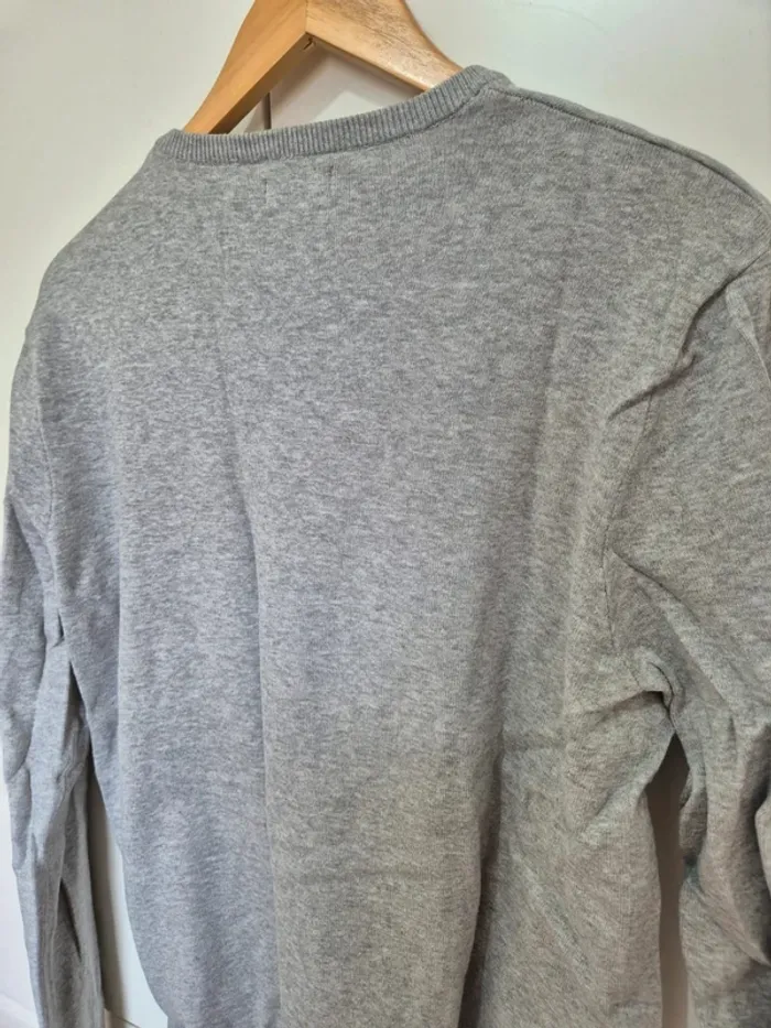 Pull CELIO col rond man homme 
Taille L gris - manches longues - photo numéro 7
