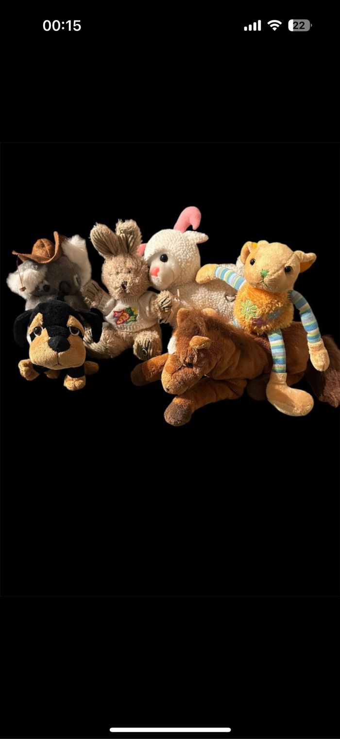 lot 6 peluches