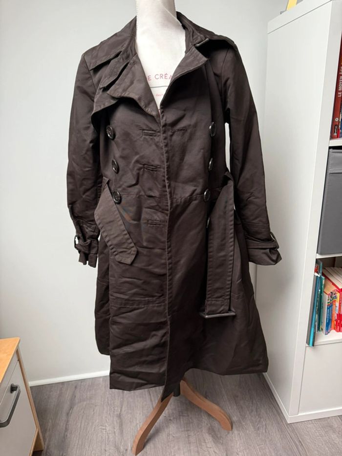 Trench marron imperméable Zara taille XL - photo numéro 2