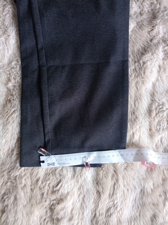 Pantalon court cigarette T38 pied de poule gris noir - Promod - photo numéro 12