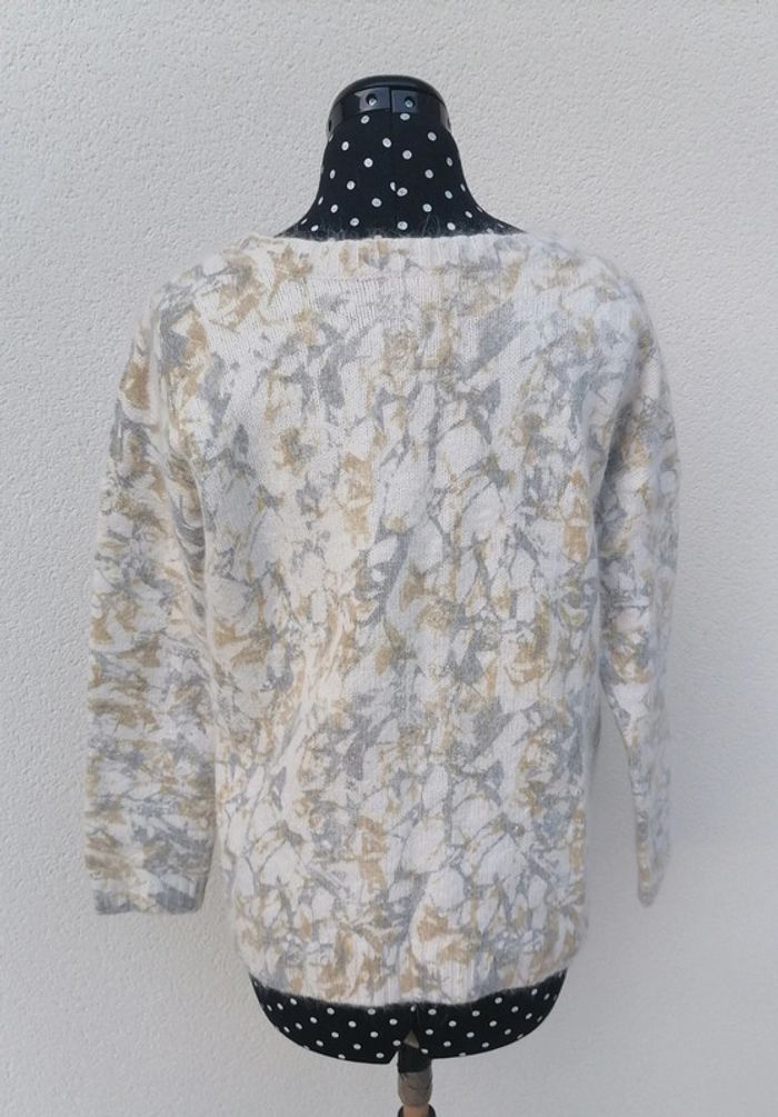 Pull blanc gris kaki laine Taille L 27 Quai de Seine - photo numéro 4
