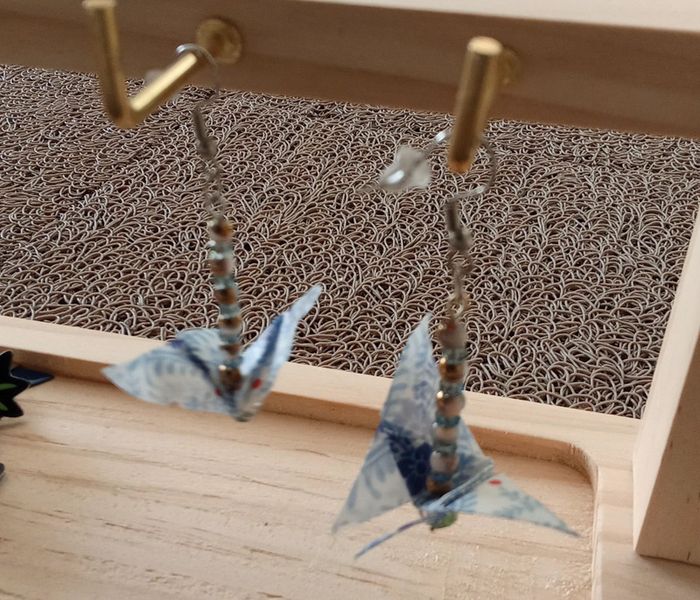 Boucles d'oreilles papillons - photo numéro 3