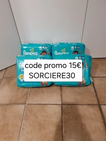 Couches Pampers baby-dry taille 8