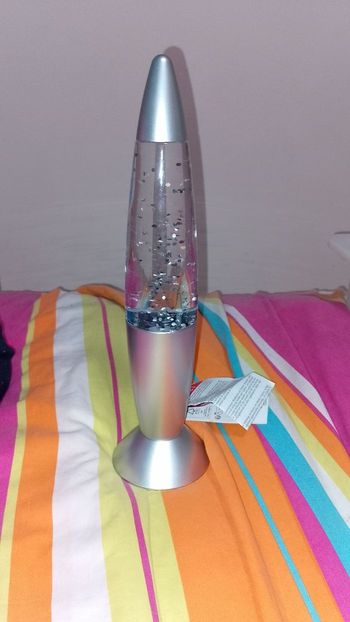 Lampe LED, lavé pailletée multicolore