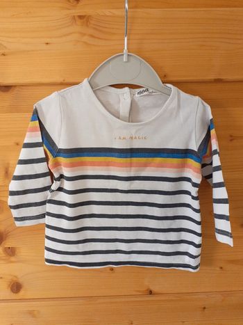 Tee-shirt manches longues fille 9 mois - Gemo