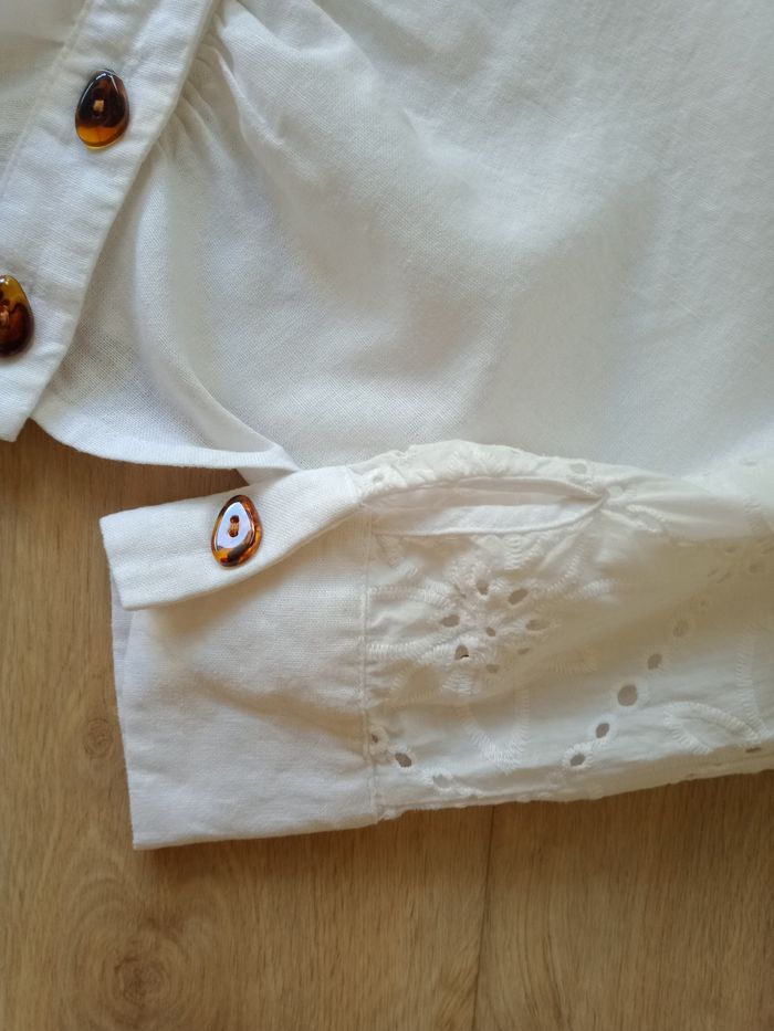 Chemise 100% coton blanc Zara - photo numéro 3