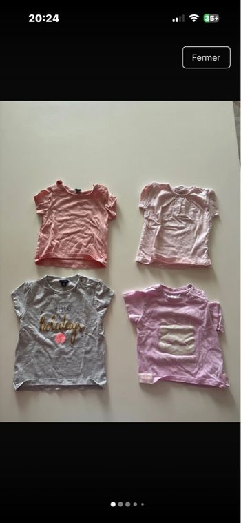 Lot d’habits bébé fille 12 mois 