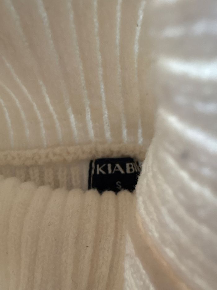 Pull  col roulé marin blanc et bleu marine - photo numéro 2