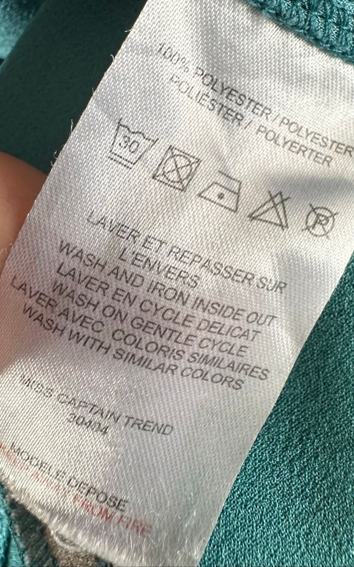 Robe à fleurs beige et bleu canard Trend by Captain Tortue T40 L - photo numéro 7