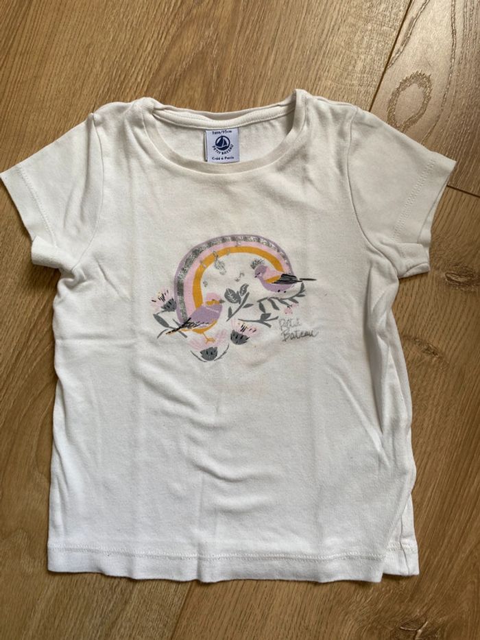 Lot de deux t shirts manches courtes tricot de peau petit bateau - photo numéro 2