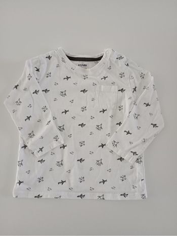 Tee shirt manches longues blanc Kiabi 24 mois