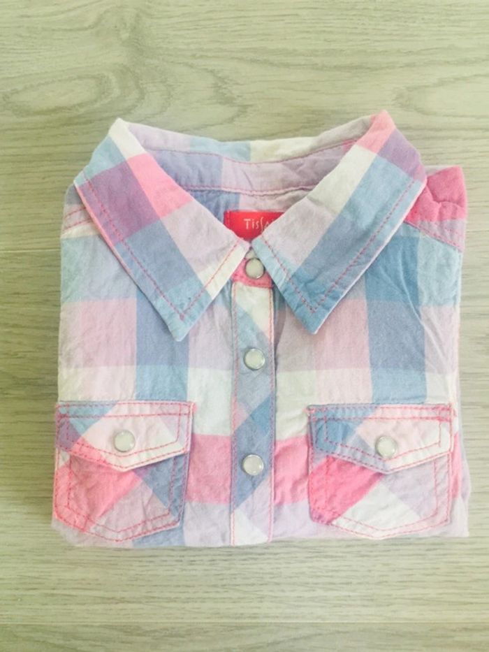 Chemise à carreaux fille 3 ans bûcheron rose - photo numéro 7