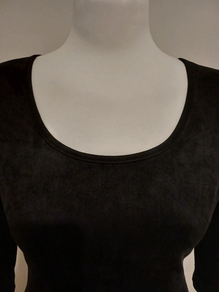 Robe noire chic en suédine SHK Mode taille XS/S 34/36 - photo numéro 3