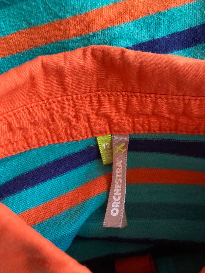 Polo rayé avec manches longues bébé 12 mois - photo numéro 5