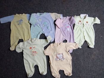 Lot pyjamas vintage bébé 1 mois mixte