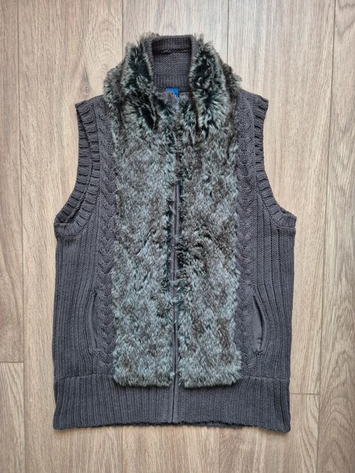 Gilet fourrure sans manche