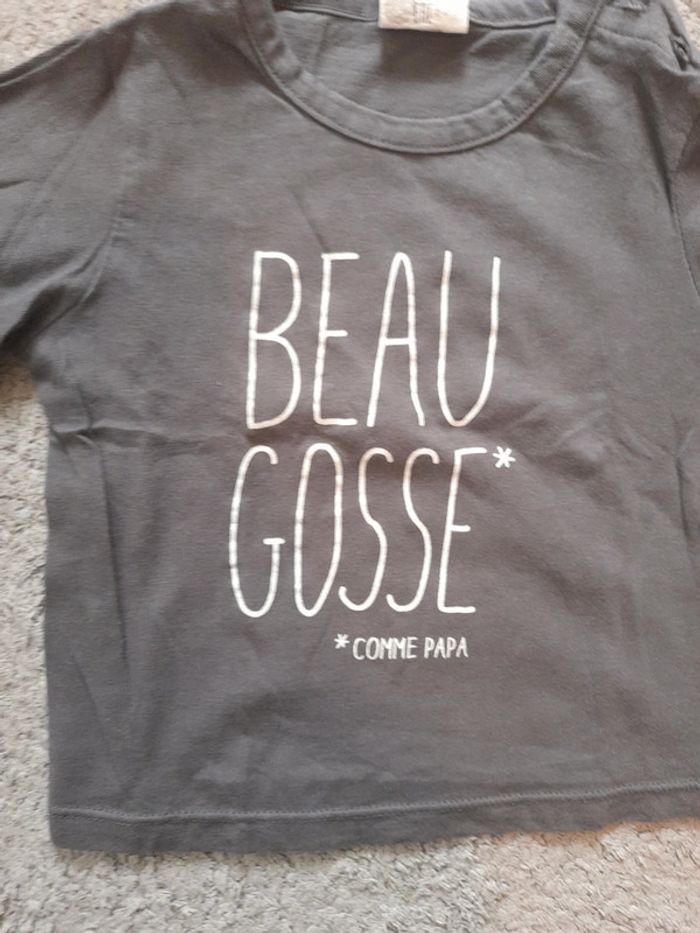 Tee shirt manches longues beau gosse 12 mois - photo numéro 2