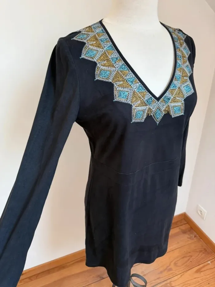Superbe robe fluide brodée Amenapih - Wild 🌸 T 2 36 38 - photo numéro 4