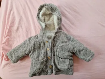 Gilet chaud bébé mixte Zeeman gris blanc 50 cm