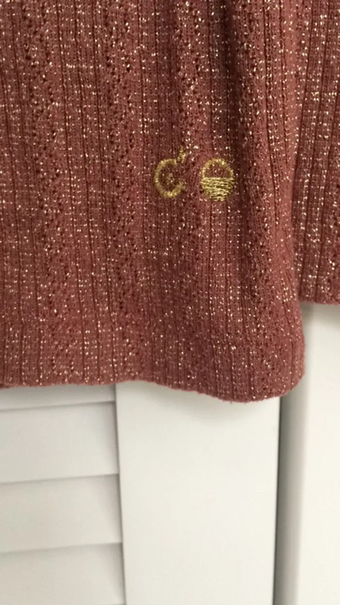 Haut rose doré kookai T2 - photo numéro 3