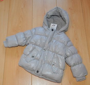 Tex veste doudoune grise t.6 mois neuve avec étiquette