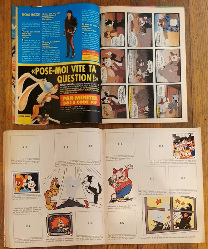 Ancien pif gadget avec album pif et hercule + poster Michael Jackson N°1093 1990 vintage - photo numéro 10