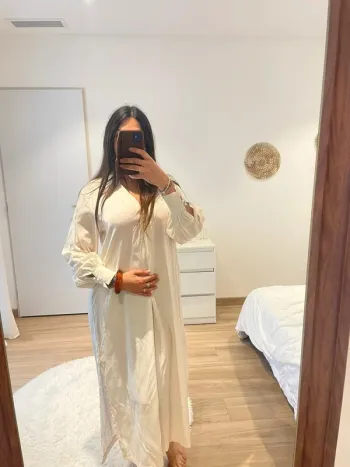 Robe longue satin H&M