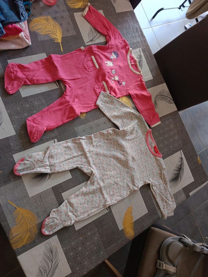 4 pyjamas mi-saison une pièce 12 mois 74 cm - photo numéro 2