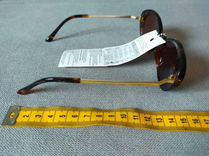 Lunettes de soleil rondes écaille & doré – Neuves avec étiquette - photo numéro 5