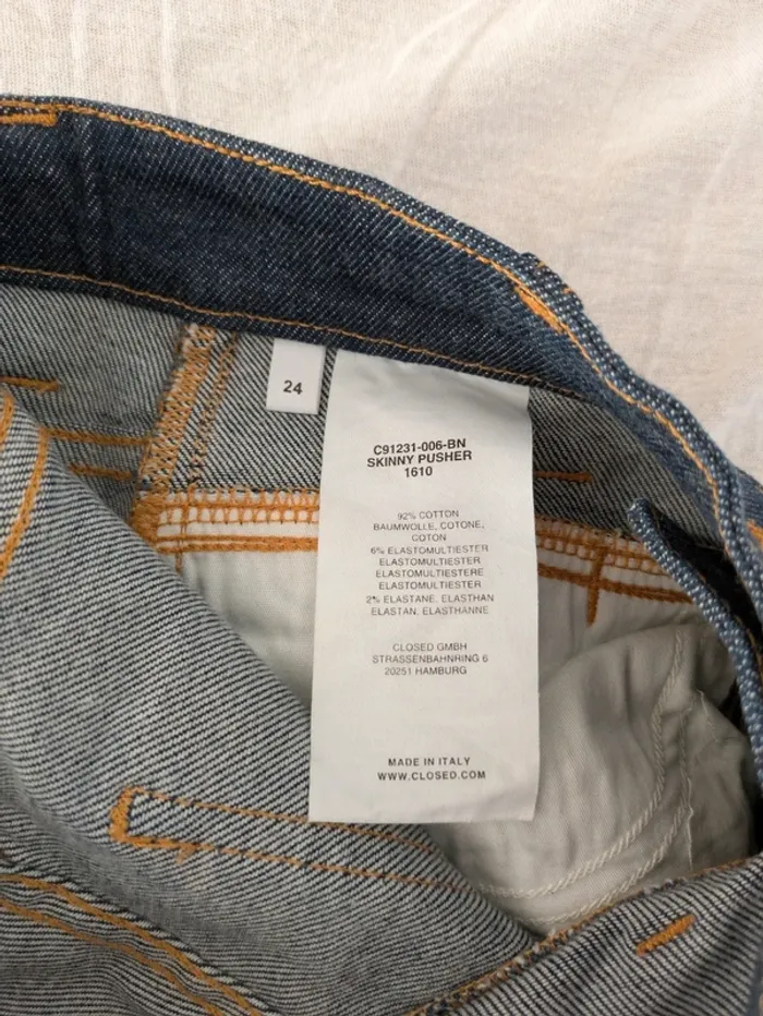 Jean Closed modèle Skinny Pusher - Taille 24 (34/XS) - Made in Italy - photo numéro 4