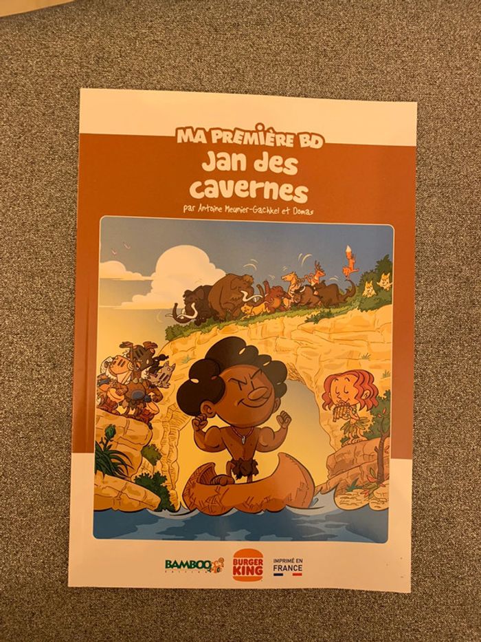 Livre ma première BD Jan des Cavernes collection Burger King Menu King junior
