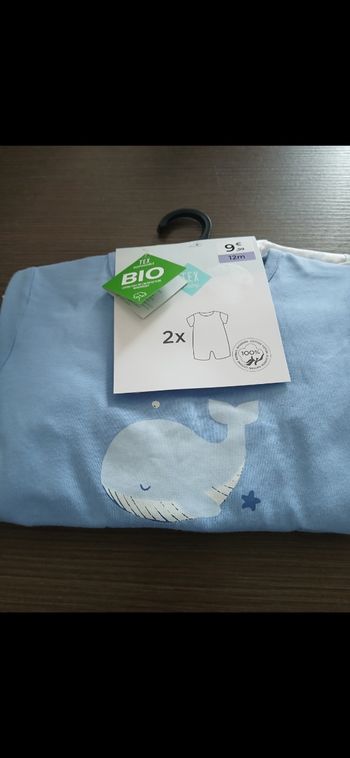 Lot 2 barboteuse combishort garçon tex baby 74 cm 12 mois