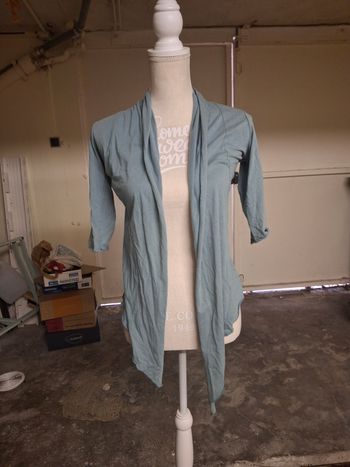 Gilet fin gris bleuté