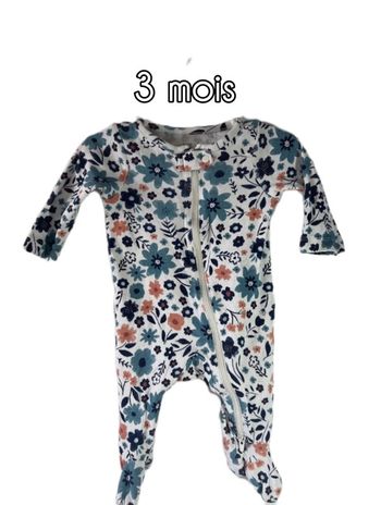 Pyjama fleuri 100% coton bébé fille 3 mois carter’s