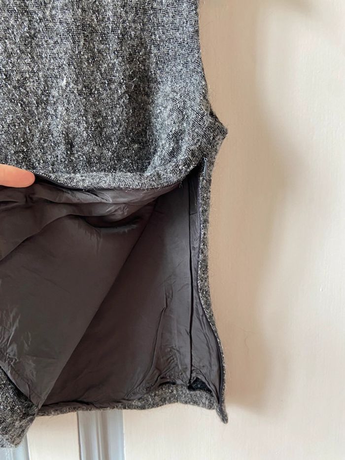 Top sans manches façon Tweed gris taille 40 - photo numéro 4