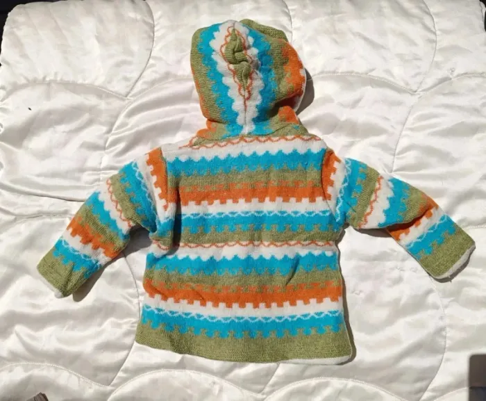 Veste polaire à capuche tricolore 24 mois Sweat MDL - photo numéro 2