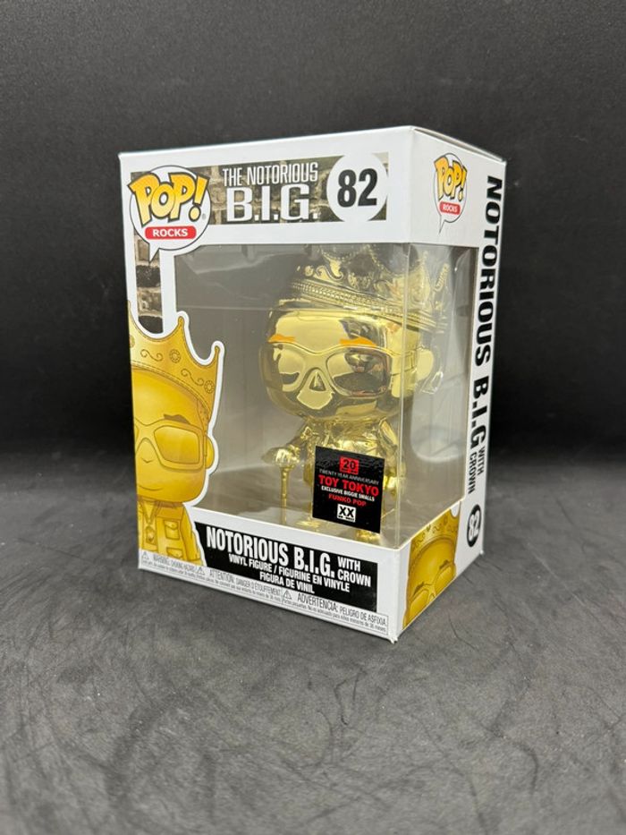 Funko pop Notorious Big 82 gold Toy Tokyo sticker