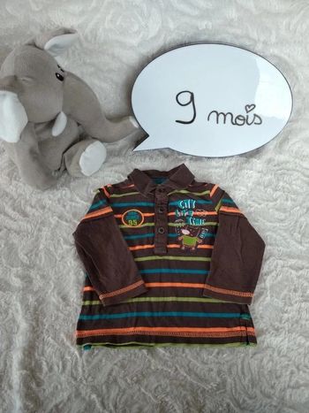 Polo manches longues Garçon 9 mois City life Time Orchestra