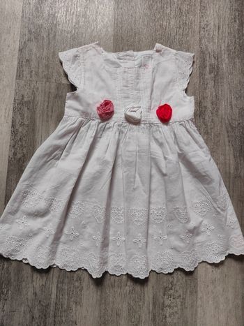 Robe blanche 🌸 12m