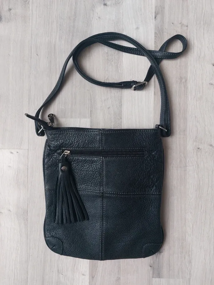 Sac bandoulière cuir noir - photo numéro 2