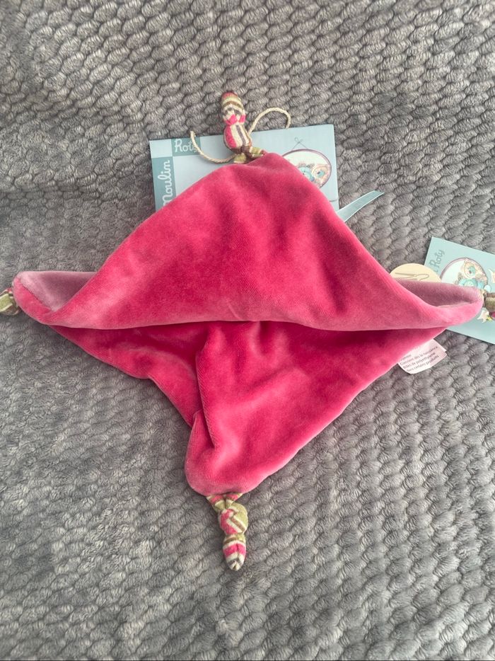 Doudou plat souris violet rose Les Pachats Moulin Roty - photo numéro 2