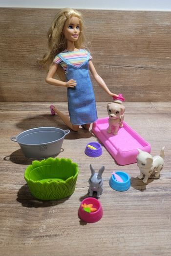 Barbie le bain des animaux