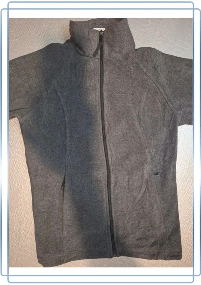 polaire full zip columbia femme gris foncé - taille S / logo brodé (271) - photo numéro 8