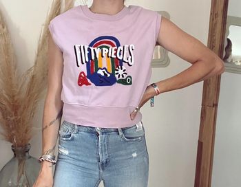 Débardeur / sweat-shirt sans manches lila Fifty pièces S