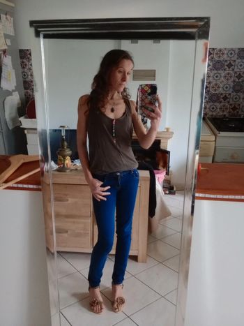 Débardeur femme L marron c72