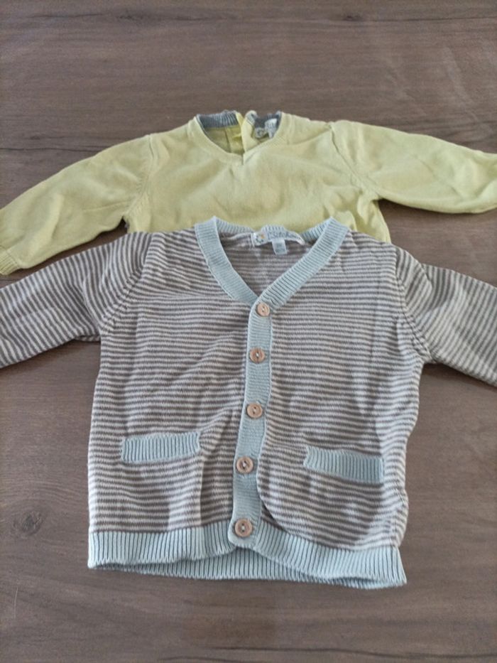 Lot 1 pull et un gilet kitchoun
