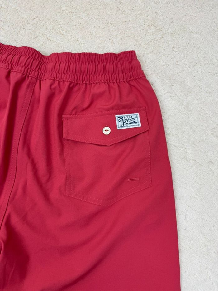 Short de Bain Ralph Lauren Rouge Bordeaux Logo Brodé Neuf Taille S - photo numéro 7